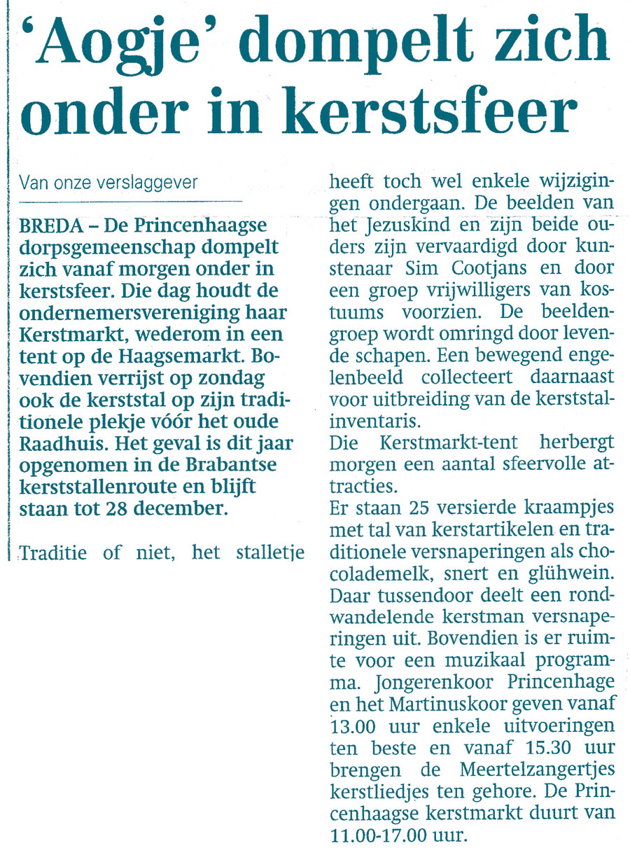 BN De Stem 1998 Aogje kerstsfeer