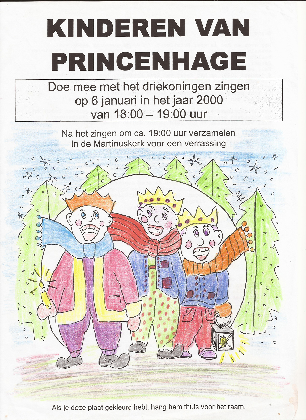 2000 Kleurplaat driekoningen Princenhage